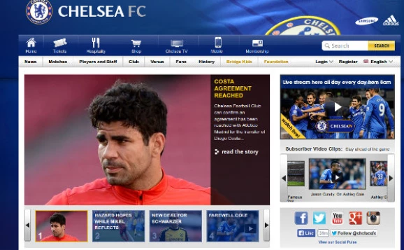Screenshot: Chelseafc.com