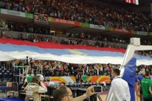 POČELO JE! ''Arena'' ispunjena, srpska zastava prekrila tribine!