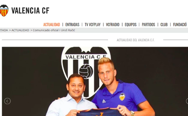 screenshot: Valencia CF